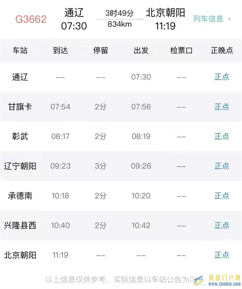 通遼人!22日起,4小時進京(圖1) 通遼人!22日起,4小時進京(圖1)