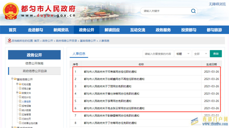 黔南都勻市人民政府發布人事任免通知(圖1) 黔南都勻市人民政府發布人事任免通知(圖1)