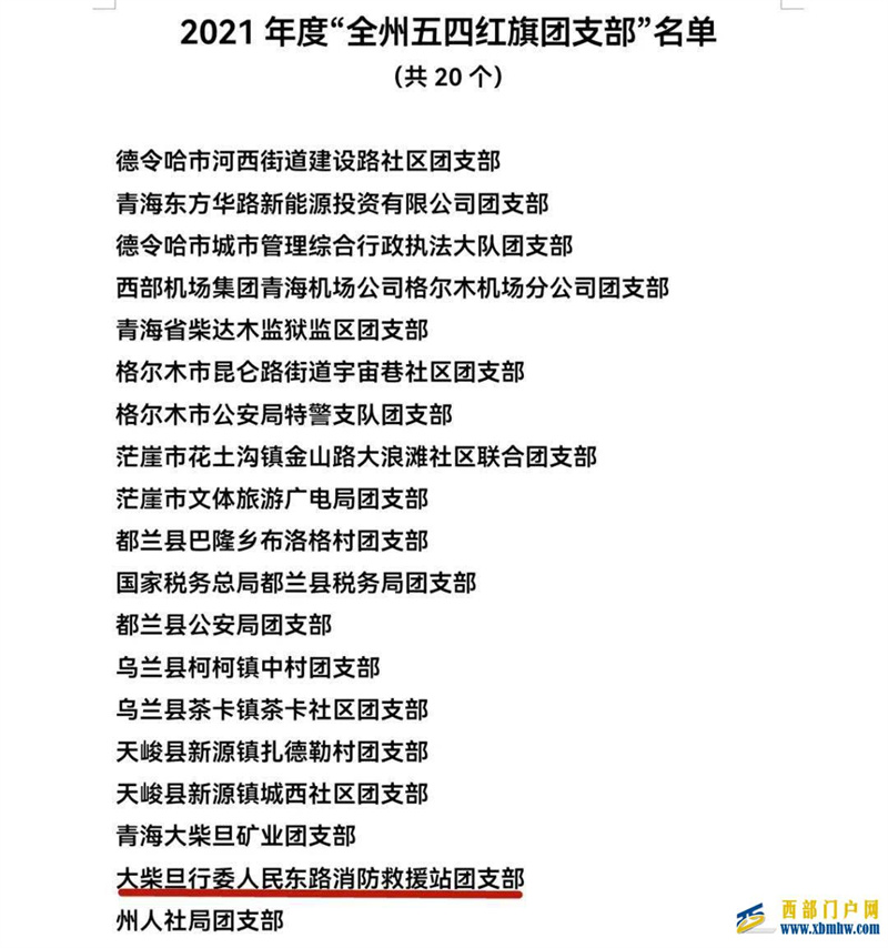 海西州消防救援支隊一個集體、四名個人榮獲共青團海西州委表彰(圖2)